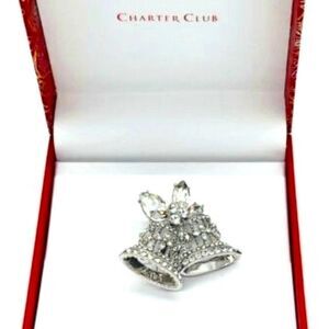 Womens Charter Club Elegant Christmas Bell Pin/Brooch